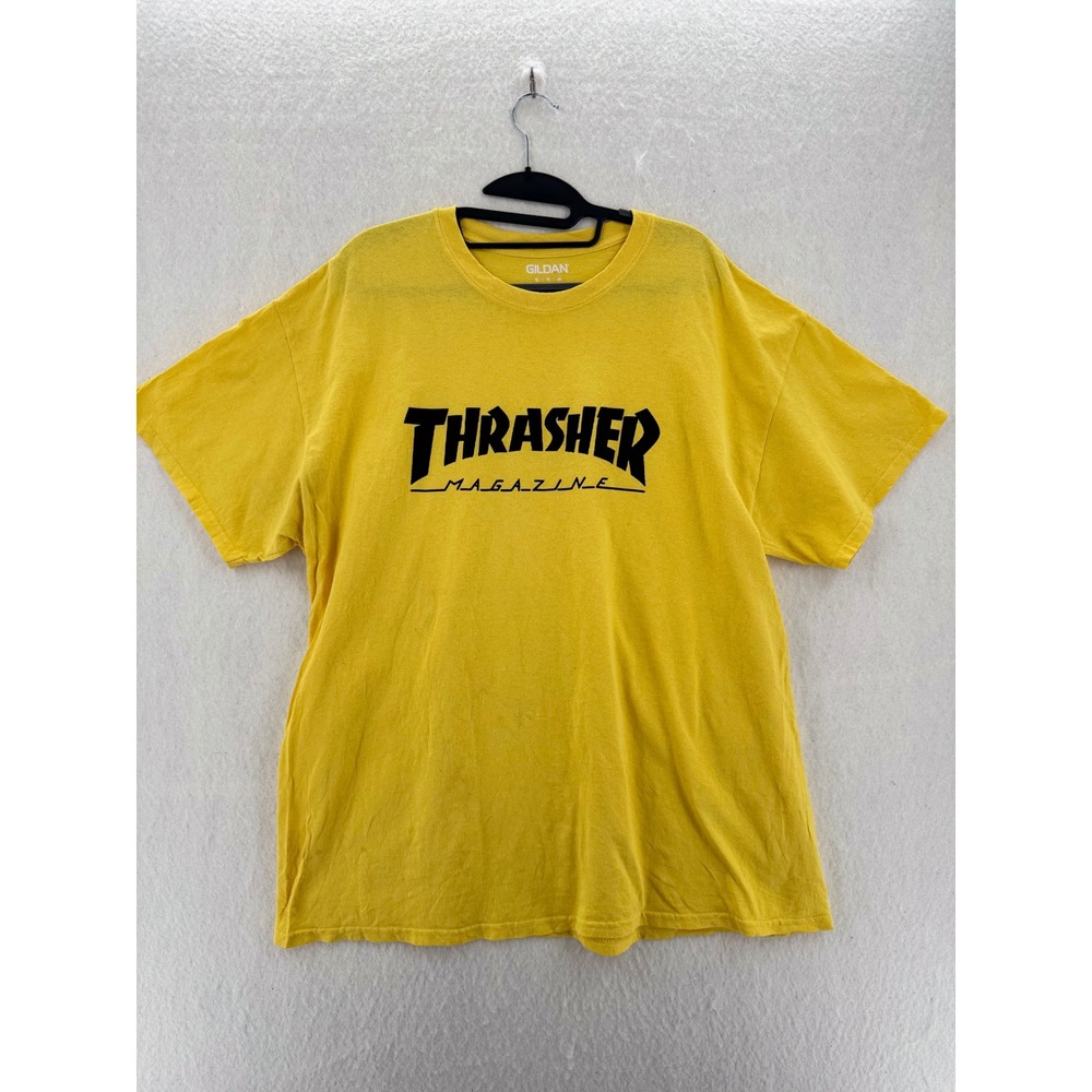 Thrasher - T-Shirt Magazine Graphic Logo - Yellow - XL - Mens